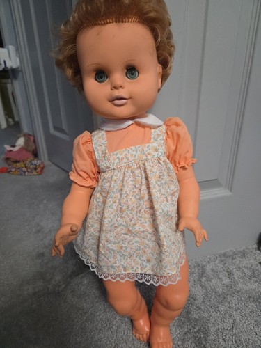 Vintage doll hard plastic - doll,