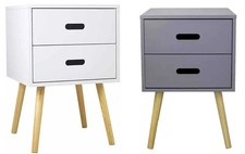 2 Drawers Bedside End Table