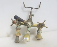 Antique Brass Bath Mixer Taps Shower Head Old Victorian