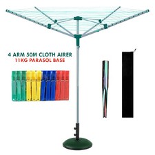 4 Arm Rotary Airer Outdoor