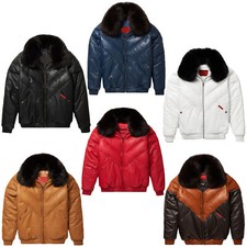 Men leather bomber jacket - men, v-bomber