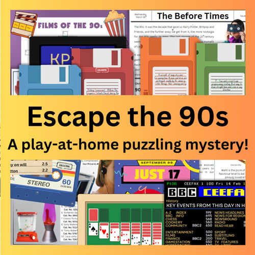 90s escape room game - escape,