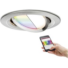 Paulmann Nova Plus Coin RGBW LED Recessed Light 5.2W Iron Brushed