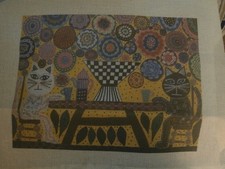 Cats / Flowers Printed Canvas