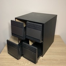 CD Storage Cabinet / Drawers - Holds Up To 80 CDs - Black - 4 x Drawers
