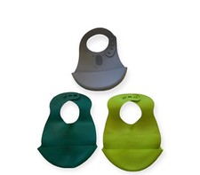 Tommee Tippee Roll n Go Bib 7mths+ Set Of Three Bibs Baby Weaning Feeding