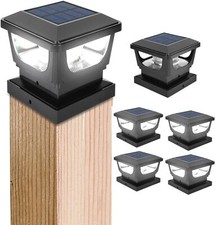 6X Solar Post Cap Lights Fence
