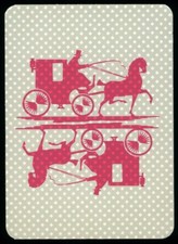 Horse Carriage Reversible Wide Single Swap Playing Card Vintage