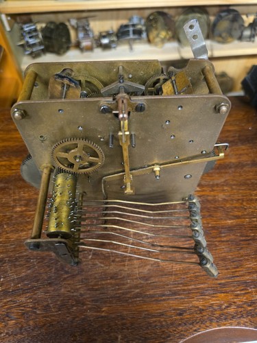 Antique clock mechanism with - clock,