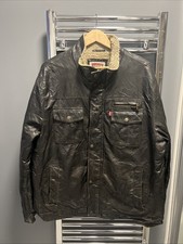Levi’s Leather Jacket Dark Brown Size XL