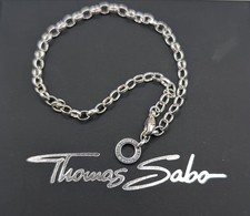 Thomas Sabo Charm Club 925 Sterling Silver Curb Link Charm Carrier Bracelet 18cm
