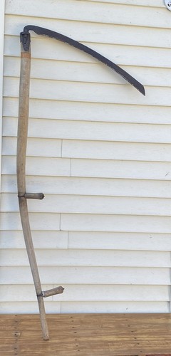Vintage wooden handle hay - wooden,