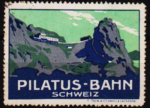 Vintage poster stamp pilatus - stamp,