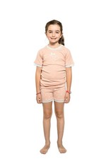 Girls Size 5 Snugglebum Apricot Cherry Summer Cotton Short Sleeve Pyjama Set