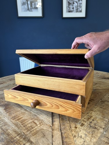 Vintage pine chest - vintage, sewing