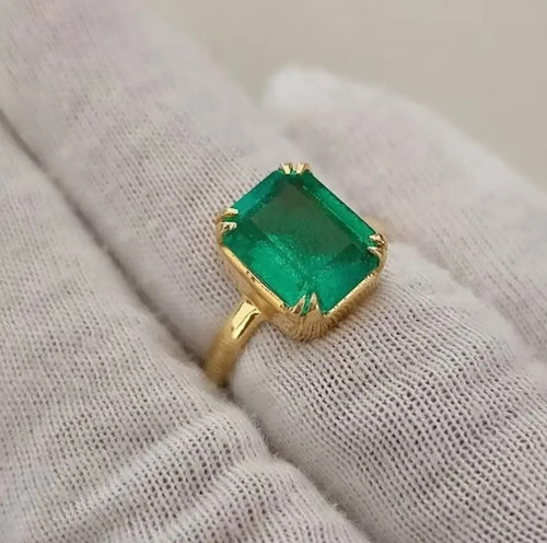 Gold filling emerald - emerald, ring