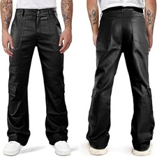 PVC Faux Leather Black Cargo