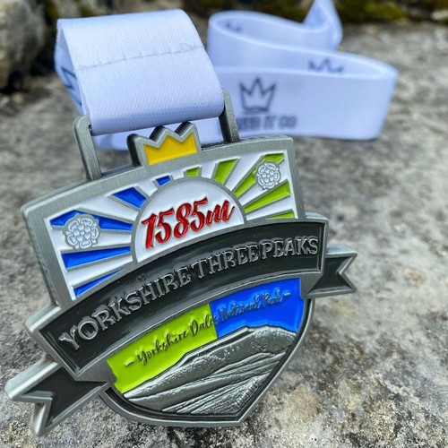 Yorkshire three peaks medal - peaks,
