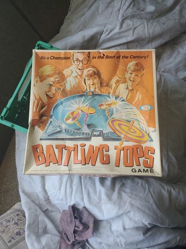Vintage battling tops board - 'battling, tops'