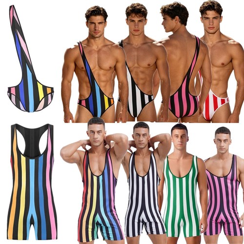 Mens striped bodysuit - uk,