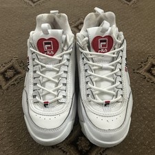 White Fila chunky Wedge