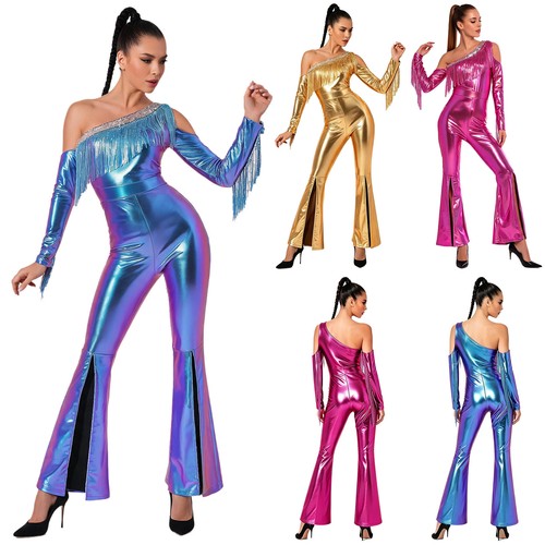 Women metallic 80s disco - uk,