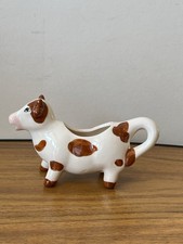 Vintage brown and white cow creamer / milk jug, Quirky, Kitsch, Retro Farm GC