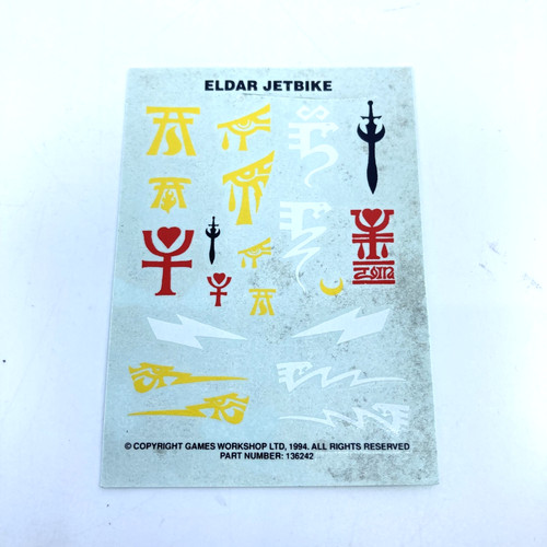 Eldar jetbike transfers 1994 - jetbike,