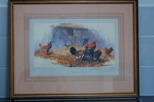 David Shepherd Roosters Stamped and Signed Limited Edition Print with provenance