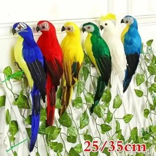 ​​25/35cm Handmade Parrot Figurine Simulation Feather Lawn Bird Ornament​