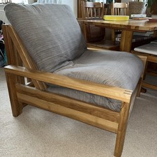 FUTON COMPANY Quad Single Solid Oak Sofa Bed Used Good Condition,Collection Only