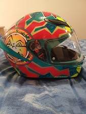 Agv motorcycle helmet valentino rossi mugello with gold iridium visor size mediu