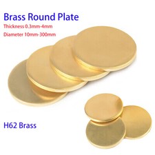 Brass Plate Round Circle Brass（H62） Disc Diameter 10mm-300mm Thickness 0.3mm-4mm
