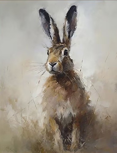 Sitting hare wildlife animal - sitting,