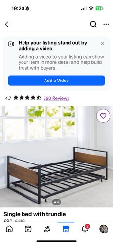 Single trundle bed - single,