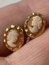 Gold Plated Real Cameo Clip On