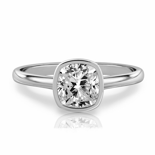 Platinum diamond ring - platinum, for