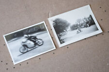 2 x Vintage Motorcycle Racing Photos Glen Henderson NSU 1958 Isle of Man TT