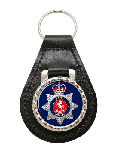 Kent police leather key fob - leather,