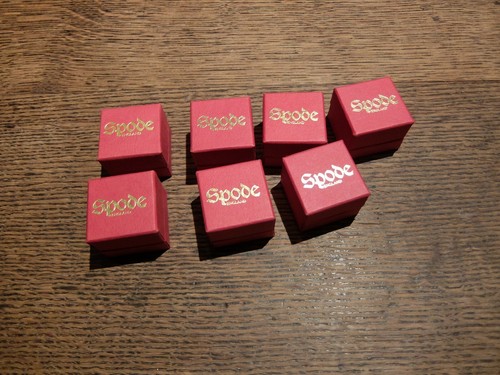 Empty spode thimble boxes - empty,