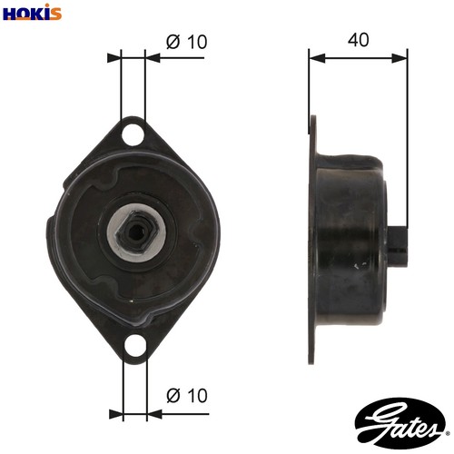 Belt tensioner vribbed - tensioner,
