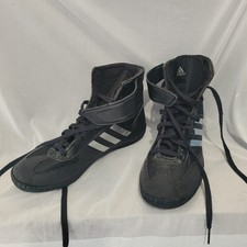 Adidas Boxing Sparring Trainers Kids Size 4 Black Lace Up Training Shoes