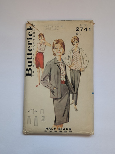 Vintage butterick 2741 1960s - vintage,