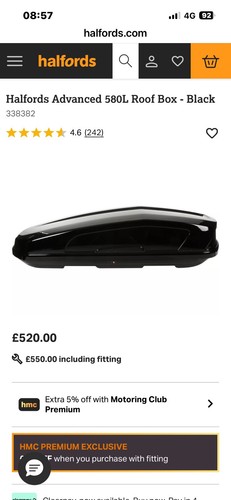 Halfords advanced 580l - advanced,