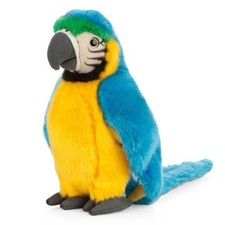 Blue Macaw Parrot Wild Soft Plush Toy By Living Nature NEW 24cm