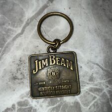 Jim Beam Kentucky Bourbon Whiskey Bronze Metal Keychain Souvenir Keyring