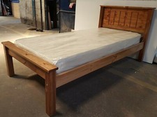 solid pine bed frame with