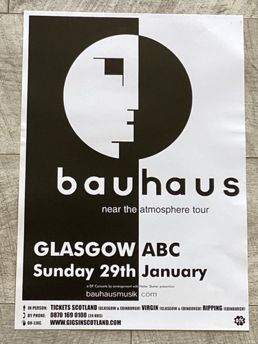 Bauhaus concert poster - bauhaus,