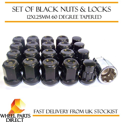 Black wheel nuts locks - nuts, &