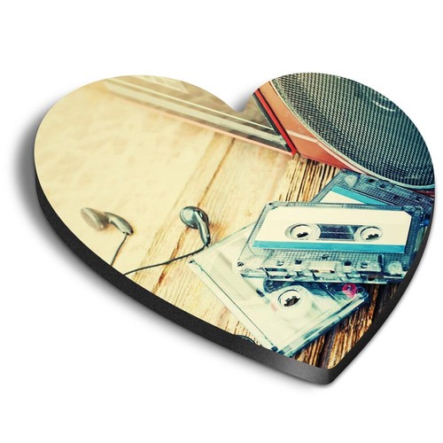 Heart fridge mdf magnet - 1x,